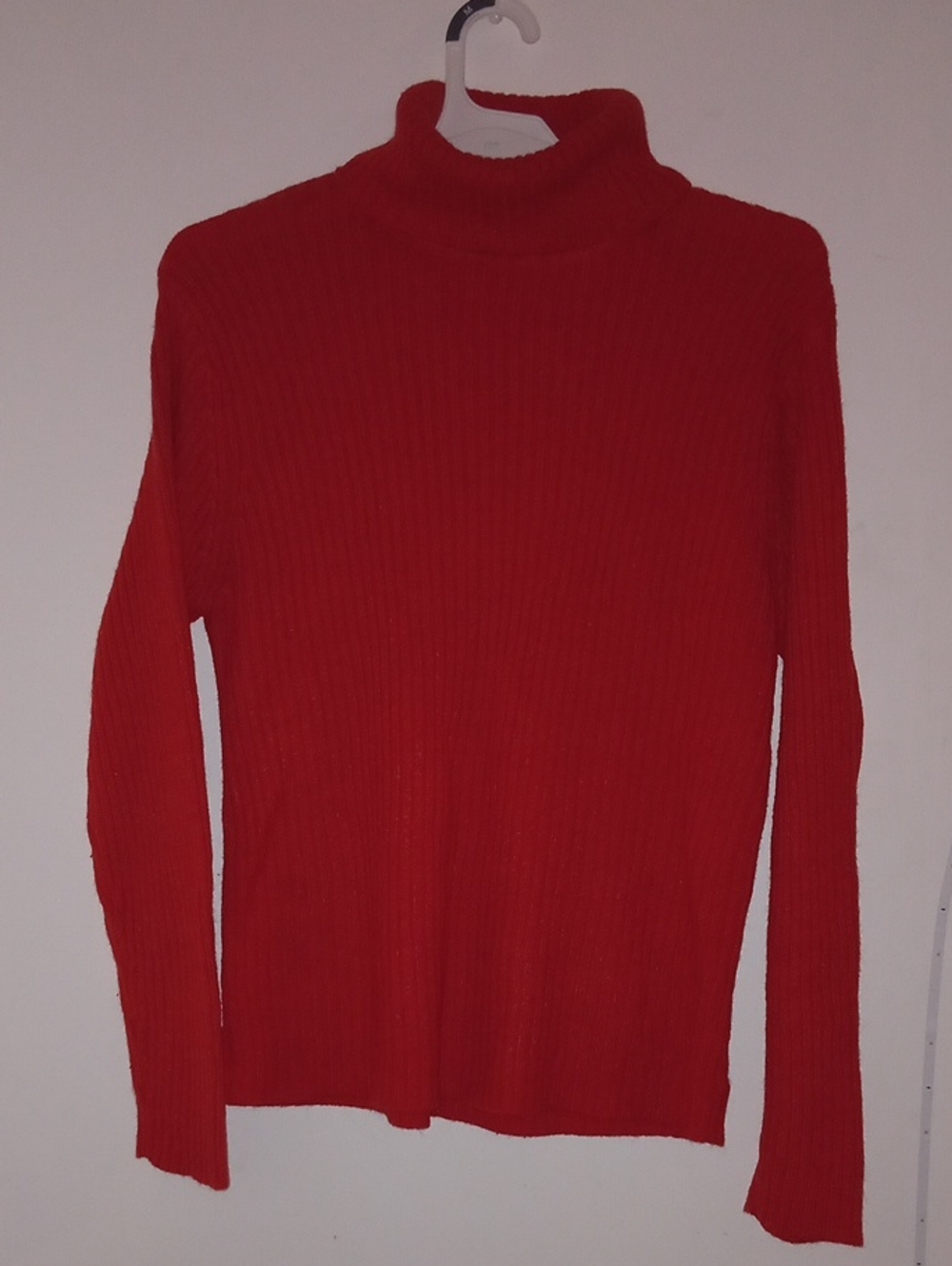 Time And A Half Women's Red Turtleneck Sweater 100% Acrvlic